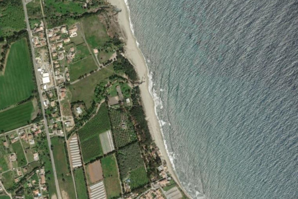 Plage de Prunete çevresinin uydu görüntüsü