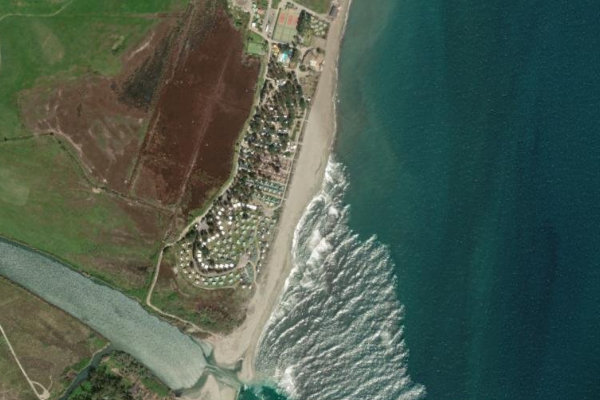 Plage de Padulone çevresinin uydu görüntüsü