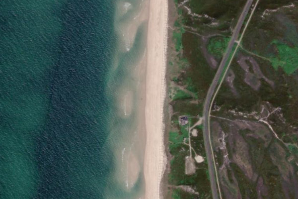 Hörnum (Sylt) çevresinin uydu görüntüsü