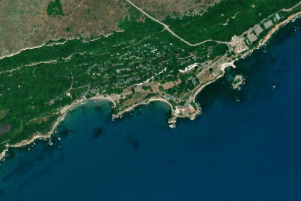 Plazh Kayak çevresinin uydu görüntüsü