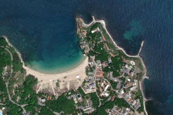 Plazh Atliman çevresinin uydu görüntüsü