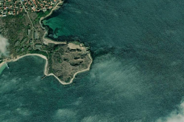 Nos Chervenka çevresinin uydu görüntüsü