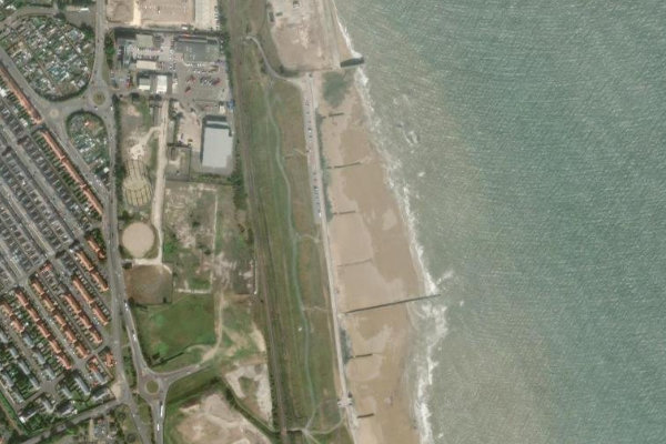 Hendon Beach çevresinin uydu görüntüsü