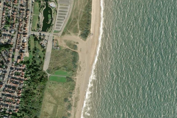 Skegness Beach çevresinin uydu görüntüsü