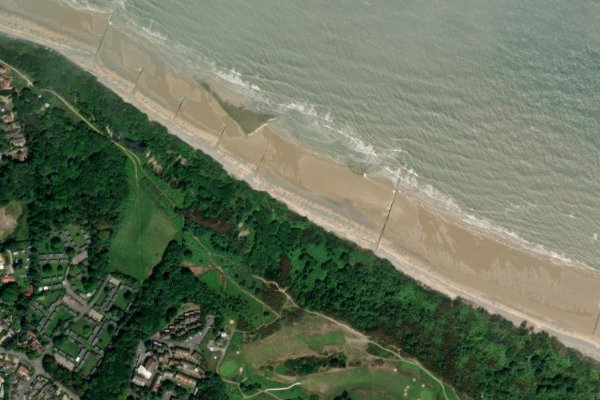 Cromer Lighthouse çevresinin uydu görüntüsü