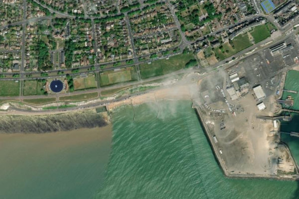 Ramsgate Beach çevresinin uydu görüntüsü