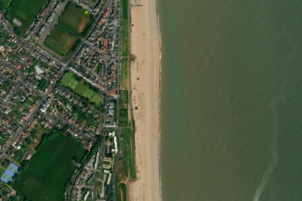 Walmer Beach çevresinin uydu görüntüsü