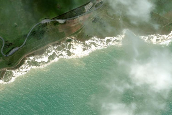Beachy Head çevresinin uydu görüntüsü