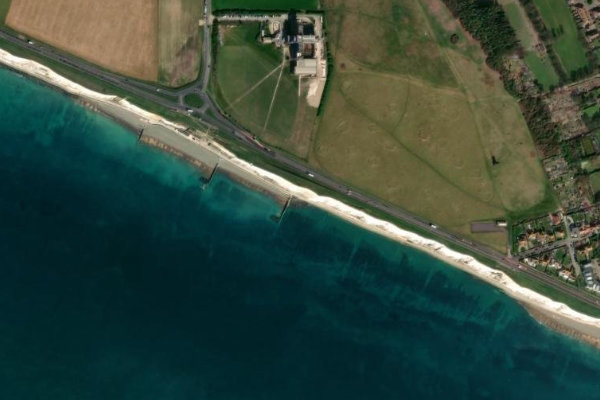 Brighton Cliff face çevresinin uydu görüntüsü