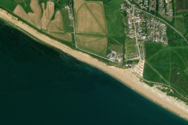 Burton Beach çevresinin uydu görüntüsü