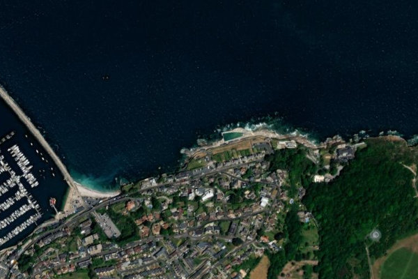 Shoalstone Beach çevresinin uydu görüntüsü
