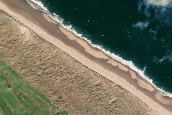 Cheswick Sands çevresinin uydu görüntüsü