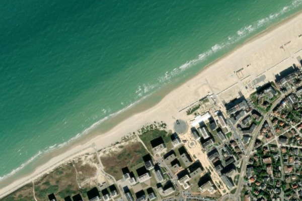 De Panne – Leopold çevresinin uydu görüntüsü