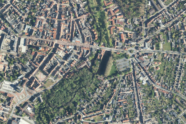 Ilmenau (Uelzen) çevresinin uydu görüntüsü