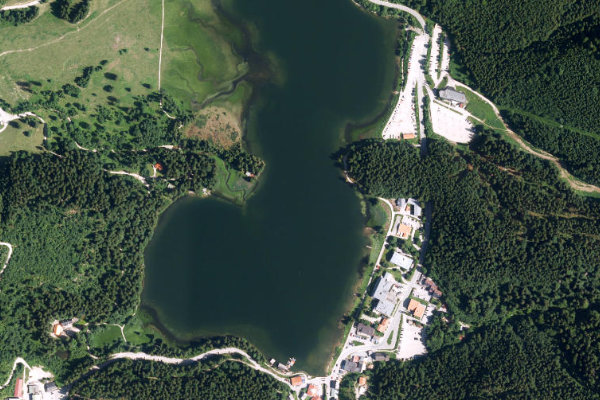 Spitzingsee çevresinin uydu görüntüsü