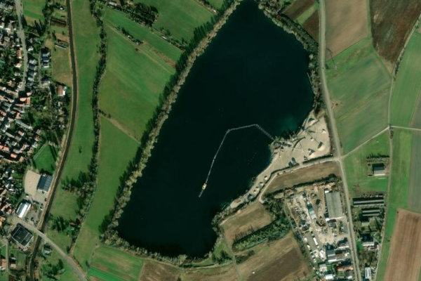 Baggersee Fahrteich çevresinin uydu görüntüsü