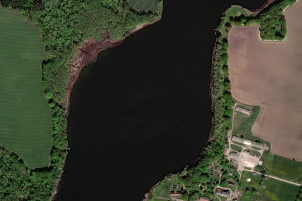 Dambecker See (Bütow) çevresinin uydu görüntüsü