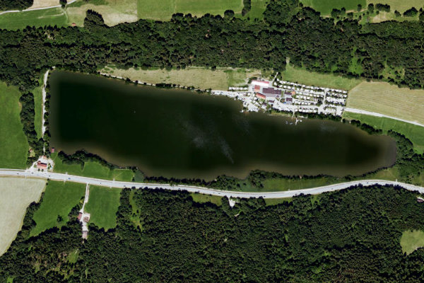 Stallauer Weiher çevresinin uydu görüntüsü