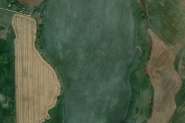 Zahrener See çevresinin uydu görüntüsü