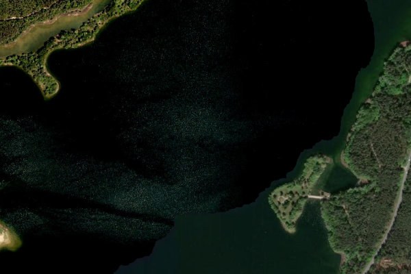 Rothsee (Hilpoltstein) çevresinin uydu görüntüsü