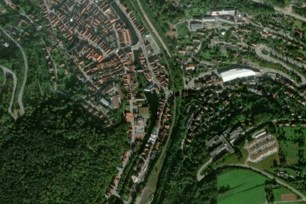 Nagold (Calw) çevresinin uydu görüntüsü