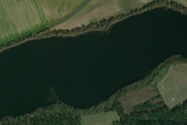 Kleßener See çevresinin uydu görüntüsü