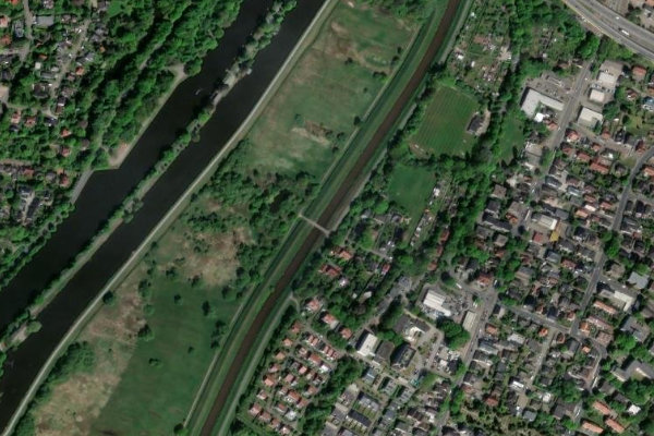Osternburger Kanal çevresinin uydu görüntüsü