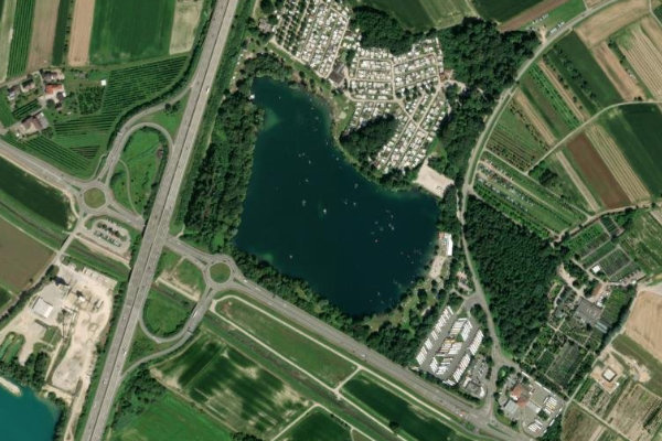 Achernsee çevresinin uydu görüntüsü