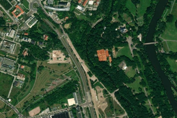 Wilde Saale (Halle/Saale) çevresinin uydu görüntüsü