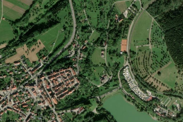 Schlichem (Schömberg) çevresinin uydu görüntüsü