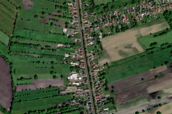 Bethlehemkanal (Papenburg) çevresinin uydu görüntüsü