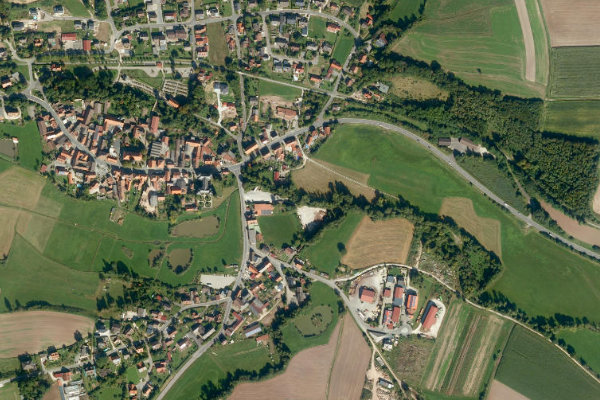 Mittlere Ebrach (Burgwindheim) çevresinin uydu görüntüsü