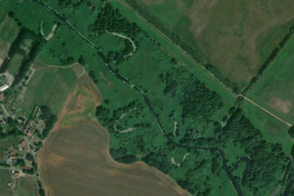 Alte Elde (Neustadt-Glewe) çevresinin uydu görüntüsü