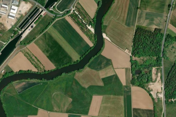 Regnitz (Hausen) çevresinin uydu görüntüsü
