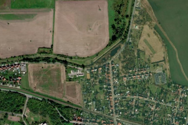 Ringkanal Wansleben çevresinin uydu görüntüsü