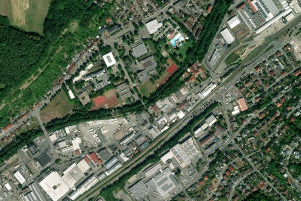 Elz (Mosbach) çevresinin uydu görüntüsü