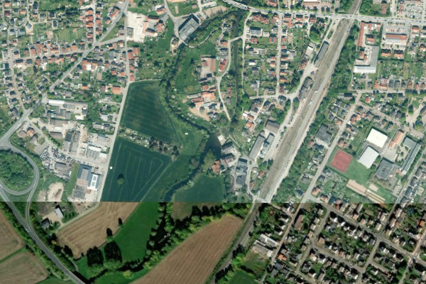 Emmer (Emmerthal) çevresinin uydu görüntüsü