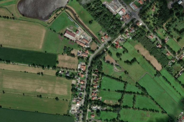Augustfehn Kanal çevresinin uydu görüntüsü
