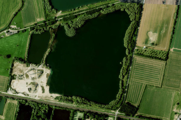 Baggersee Hohes Broich çevresinin uydu görüntüsü
