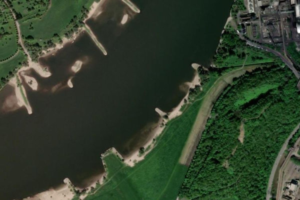Rhein (Meiderich) çevresinin uydu görüntüsü