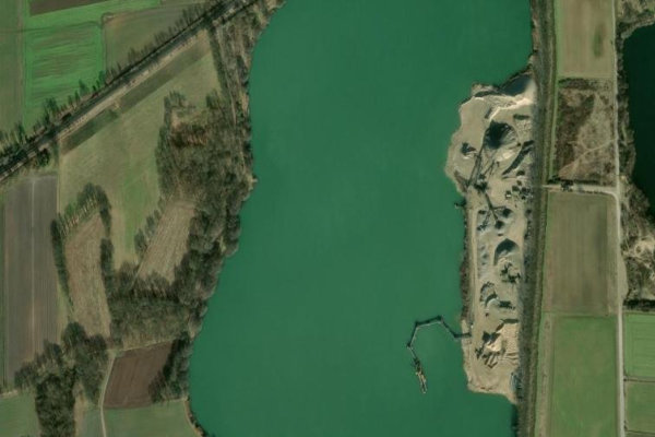 Wietzesee (Hastrasee) çevresinin uydu görüntüsü