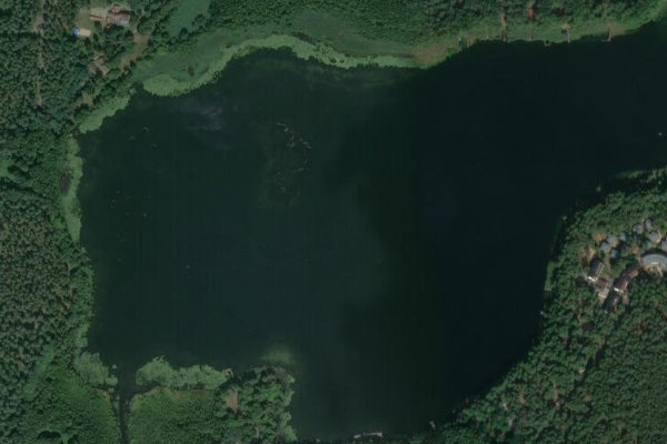 Großer Glubigsee çevresinin uydu görüntüsü