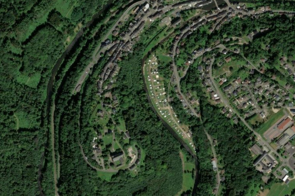 Kyll (Kyllburg) çevresinin uydu görüntüsü