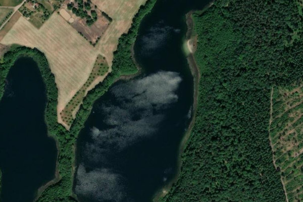Großer Peetzigsee çevresinin uydu görüntüsü