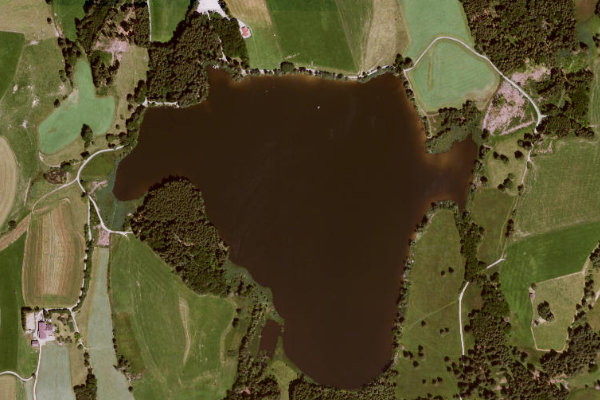 Schmuttersee (Roßhaupten) çevresinin uydu görüntüsü