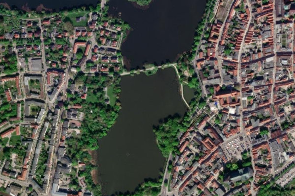 Knieperteich (Stralsund) çevresinin uydu görüntüsü