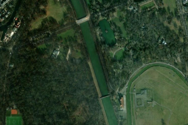Elsterflutbett (Leipzig) çevresinin uydu görüntüsü