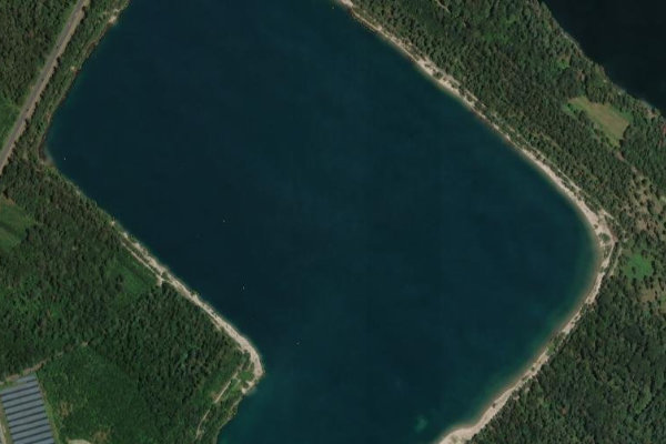 Grillensee (Naunhof) çevresinin uydu görüntüsü