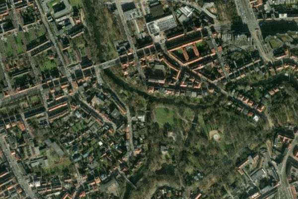 Oker (Braunschweig) çevresinin uydu görüntüsü