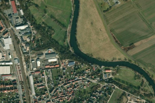 Saale (Naumburg/Saale) çevresinin uydu görüntüsü